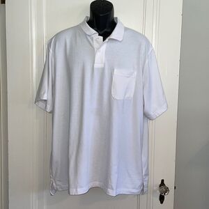 Saddlebred Comfort Flex white polo shirt‎